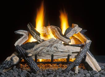Sand Burner Gas Log Fireplace